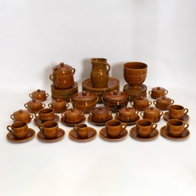 Höganäs Keramik Glazed Pottery Partial Dinner Set
