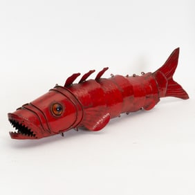 Painted Tole Carp