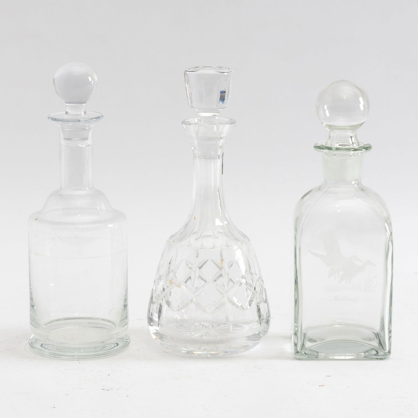 Group of Three Glass Decanters (1 of 6)