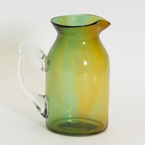 Green Glass Pitcher
