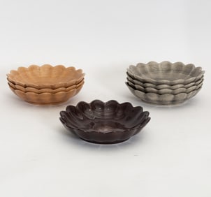 Eight Flower Form Bowls