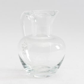 Simon Pearce Clear Glass Pitcher