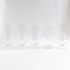 Group of Five Glass Hurricanes