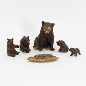 Group of Six Bear Figures