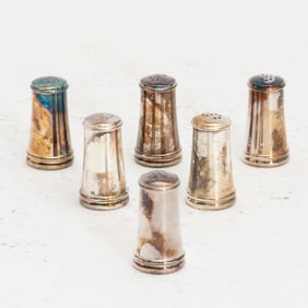 Set of Six Christofle Silverplate Shakers