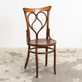 Single Beechwood Art Nouveau Style Bentwood Chair