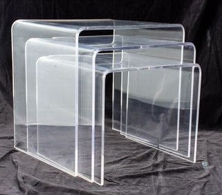 Set of Three Acrylic Nesting Tables