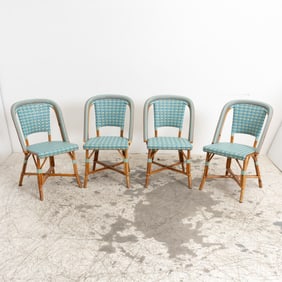 Set of Four Rattan Cafe Chairs