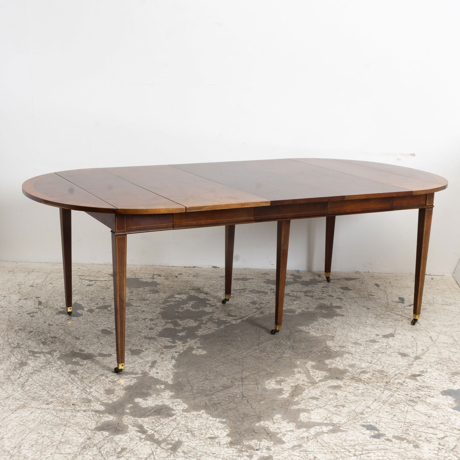 Baker George III Style Inlaid Mahogany Extension Dining Table (1 of 12)