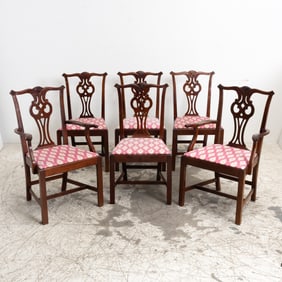 Set of Six George III Style Mahogany Dining Chairs