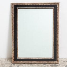 Black Painted Gilt-Framed Mirror