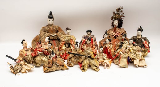 Group of Japanese Hinamatsuri Dolls