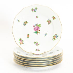 Set of Seven Herend Porcelain Plates