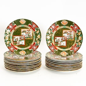 Set of Twenty-Two of Imari Pattern Ironstone Plates