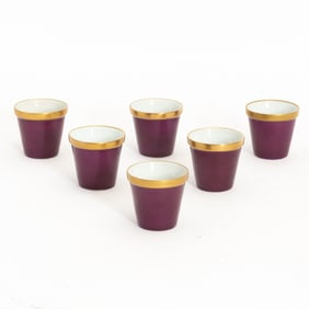 Set of Six Limoges Porcelain Demitasse Cups