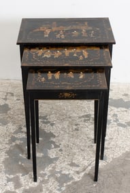 Set of Three Chinoiserie Nesting Tables