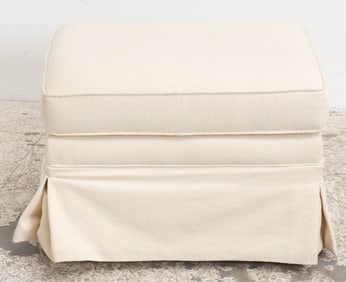 Cream Upholstered Ottoman