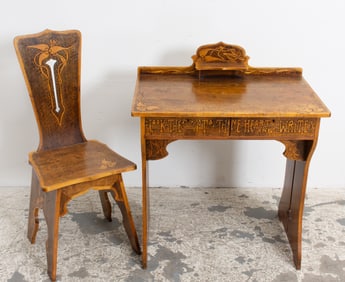 Art Nouveau Style Desk;