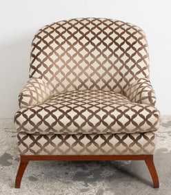 Lattice Pattern Upholstered Armchair