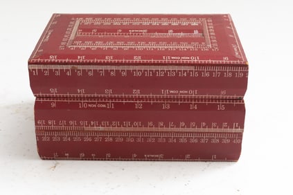 Ruler Patterned Painted Wood Box