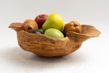Carved Box Elder Wood Bowl