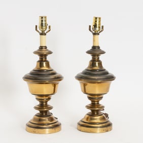Pair of Brass Lamps