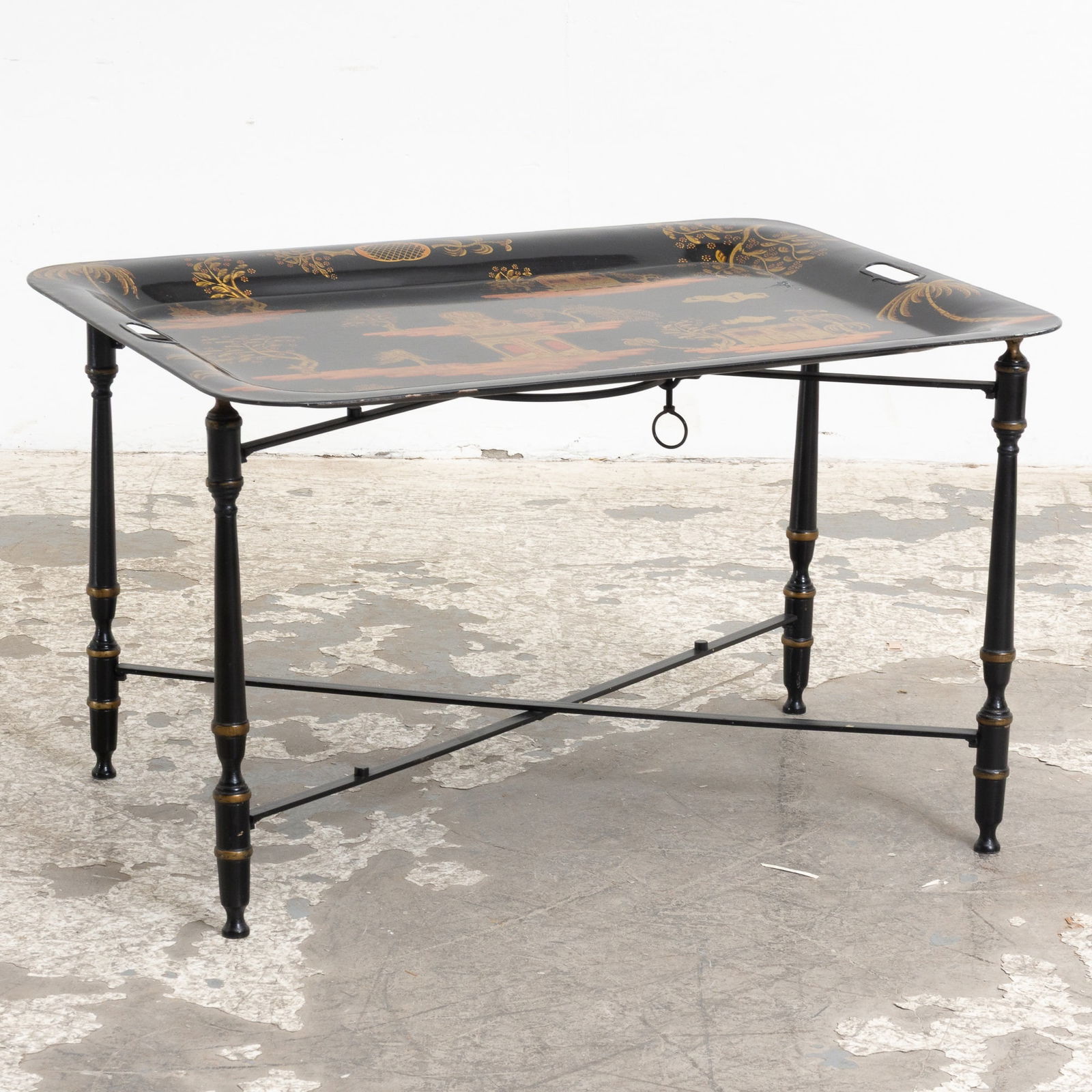 Chinoiserie Tole Tray-Top Table (1 of 5)