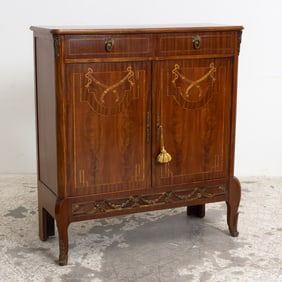 Edwardian Style Brass Mounted Cabinet