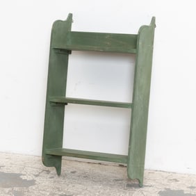 Green Painted Hanging Shelf