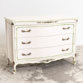 White and Green Painted Dresser