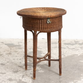 Woven Rattan Sewing Stand