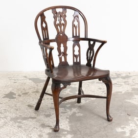 Mahogany Gothic Style Windsor Armchair