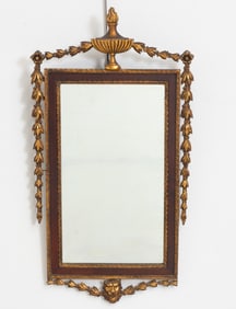 George III Style Partial Gilt Mahogany Mirror