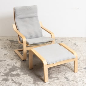 Ikea POÄNG Armchair and Ottoman
