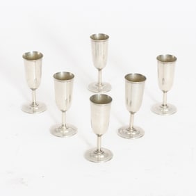Set of Six Sterling Cordials