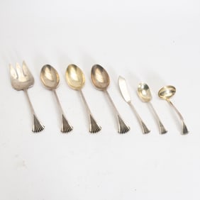 Group of Seven German Sterling Silver Flatware Pieces