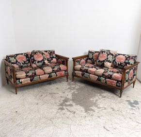 Pair of Louis XVI Style Settees Living Room