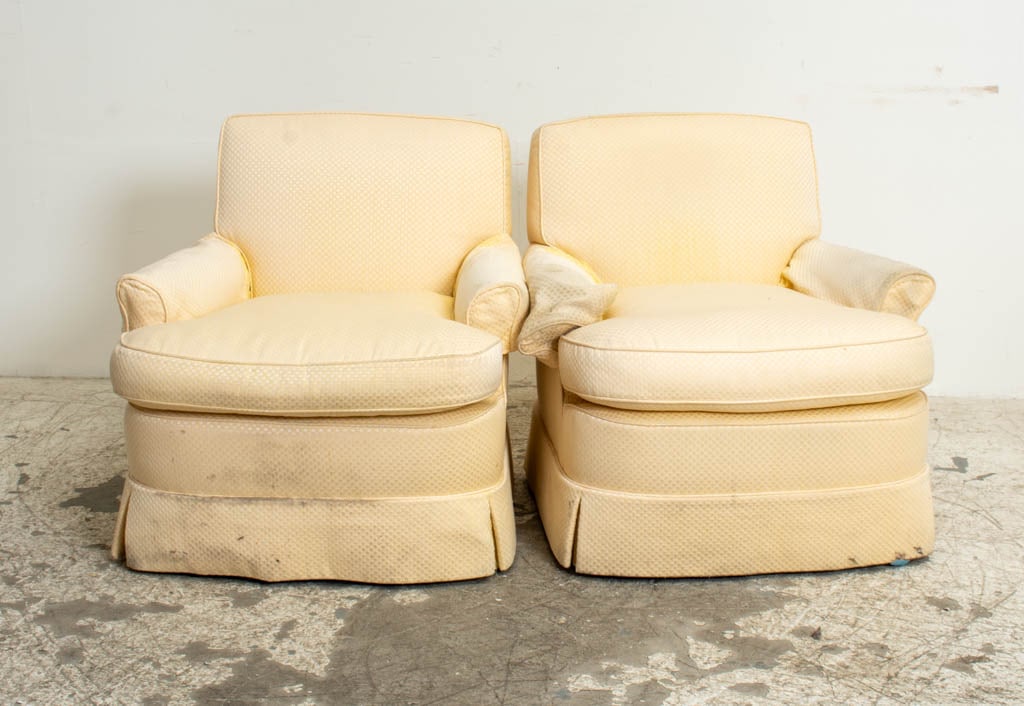 Pair of Yellow Upholstered Armchairs (1 of 6)