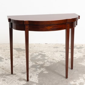 Georgian Style Fold-Over Demilune Table