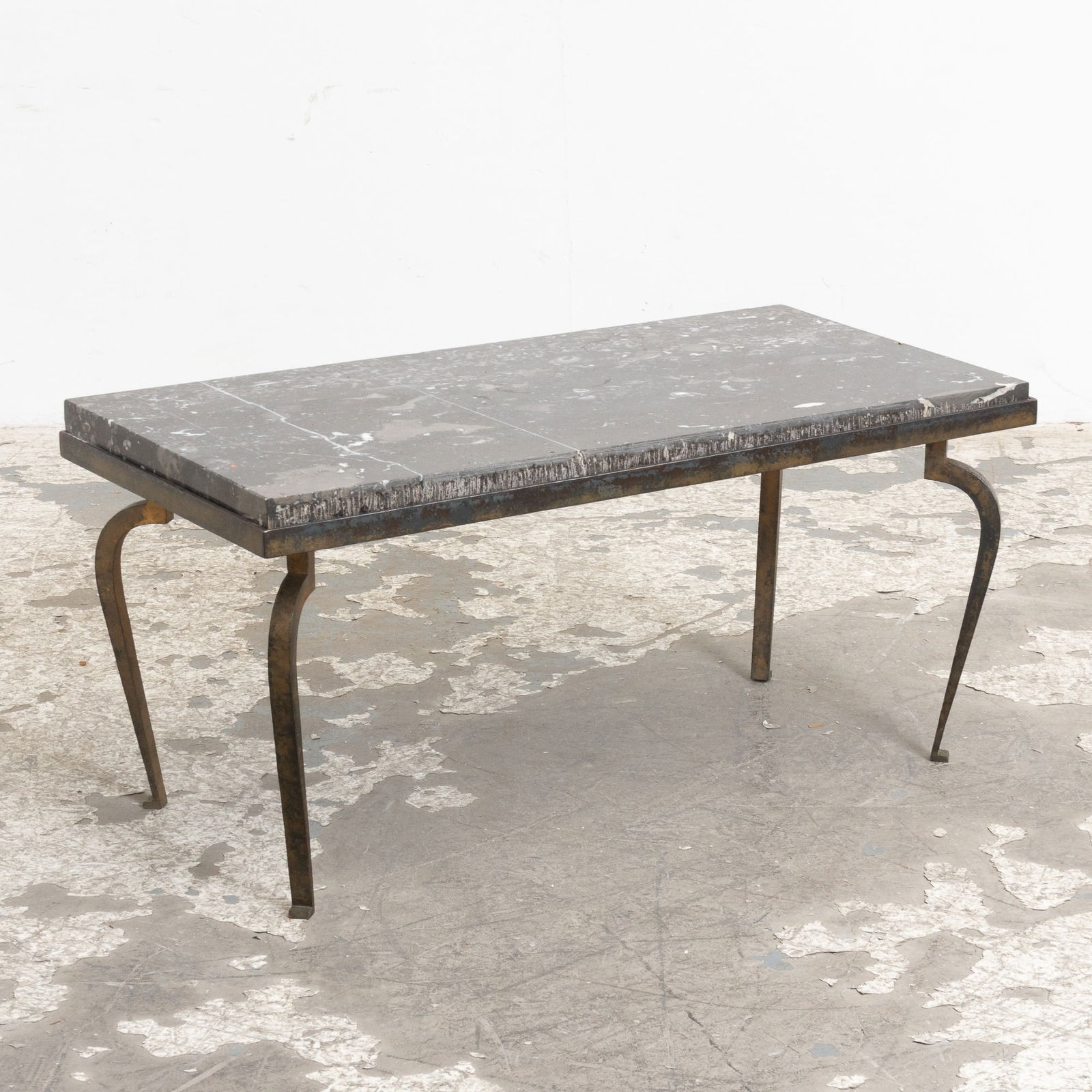 Marble Top Iron Low Table (1 of 5)