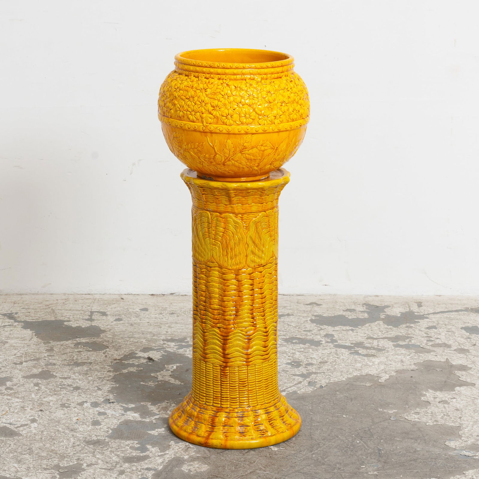 Burmantoft Faience Jardiniere on Stand (1 of 4)