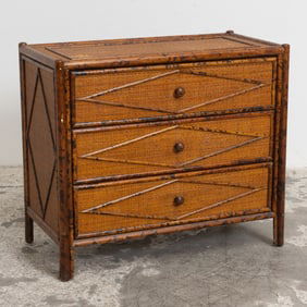 Rattan Three-Drawer Chest