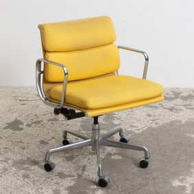 Eames Yellow Upholstered Desk Chair