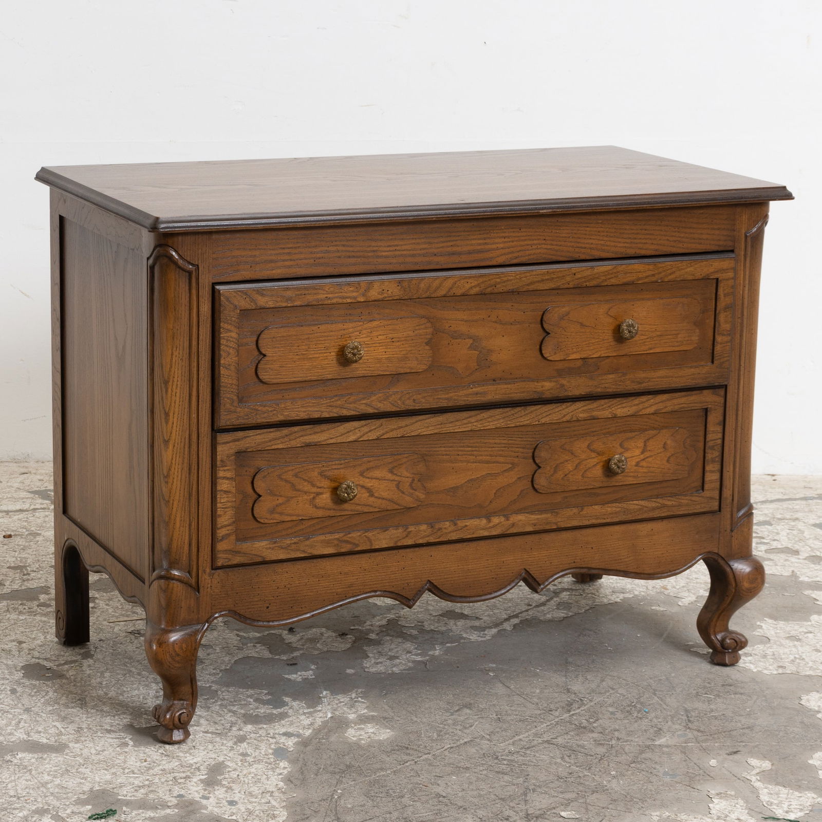 Louis XV Style Stained Oak Chest of Drawers (1 of 7)