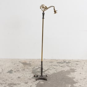 Art Nouveau Style Brass Floor Lamp