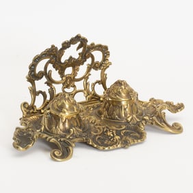 Louis XV Style Brass Inkstand