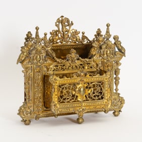 Louis XIV Style Brass Letter Holder