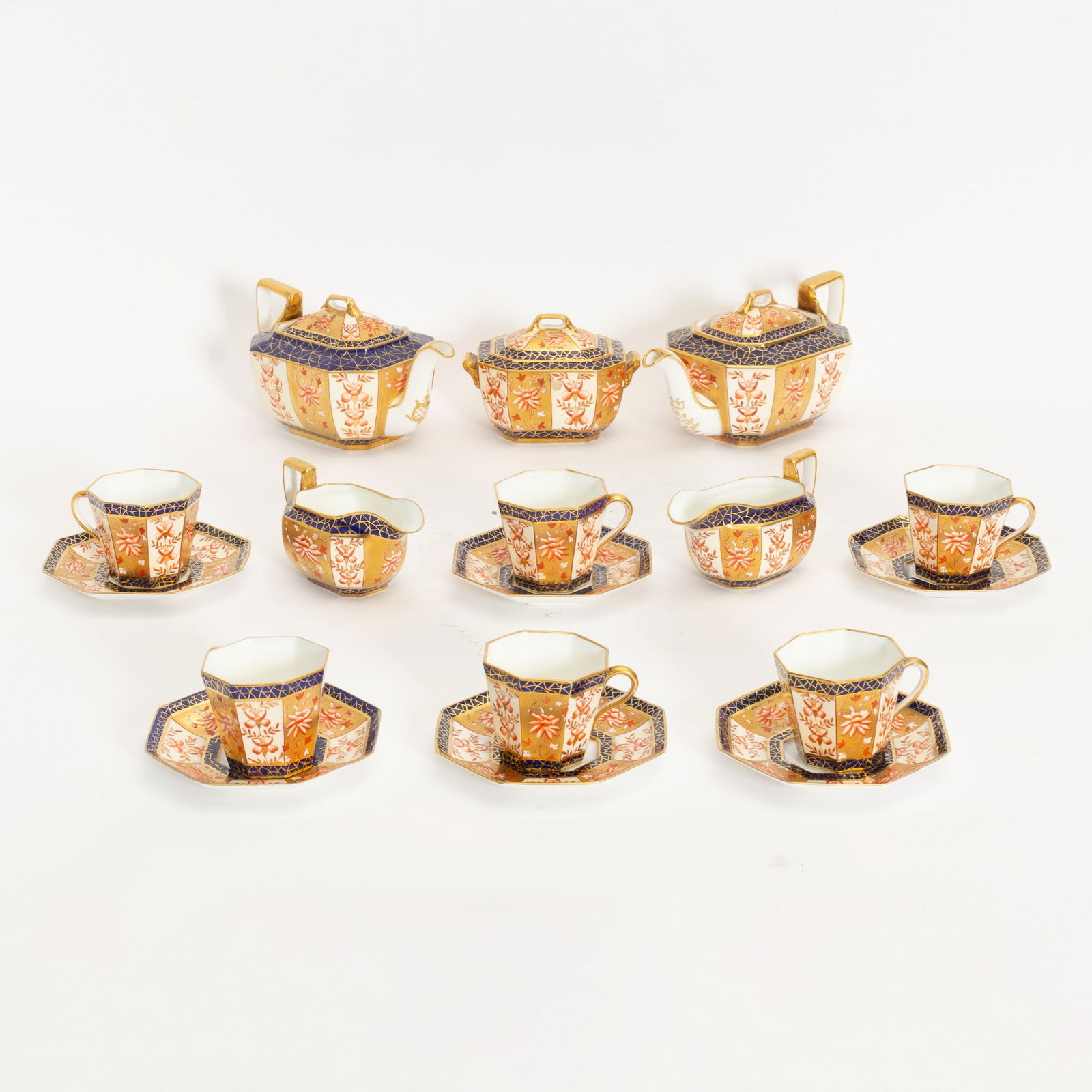Wedgwood Imari Pattern Porcelain Demitasse Tea Set (1 of 15)