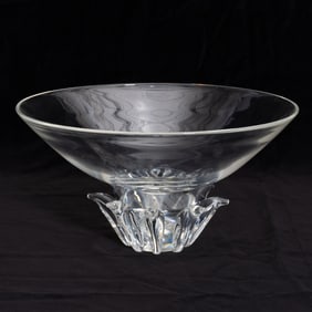 Steuben Glass Footed Center Bowl