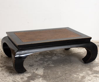 Asian Style Black Painted Low Table